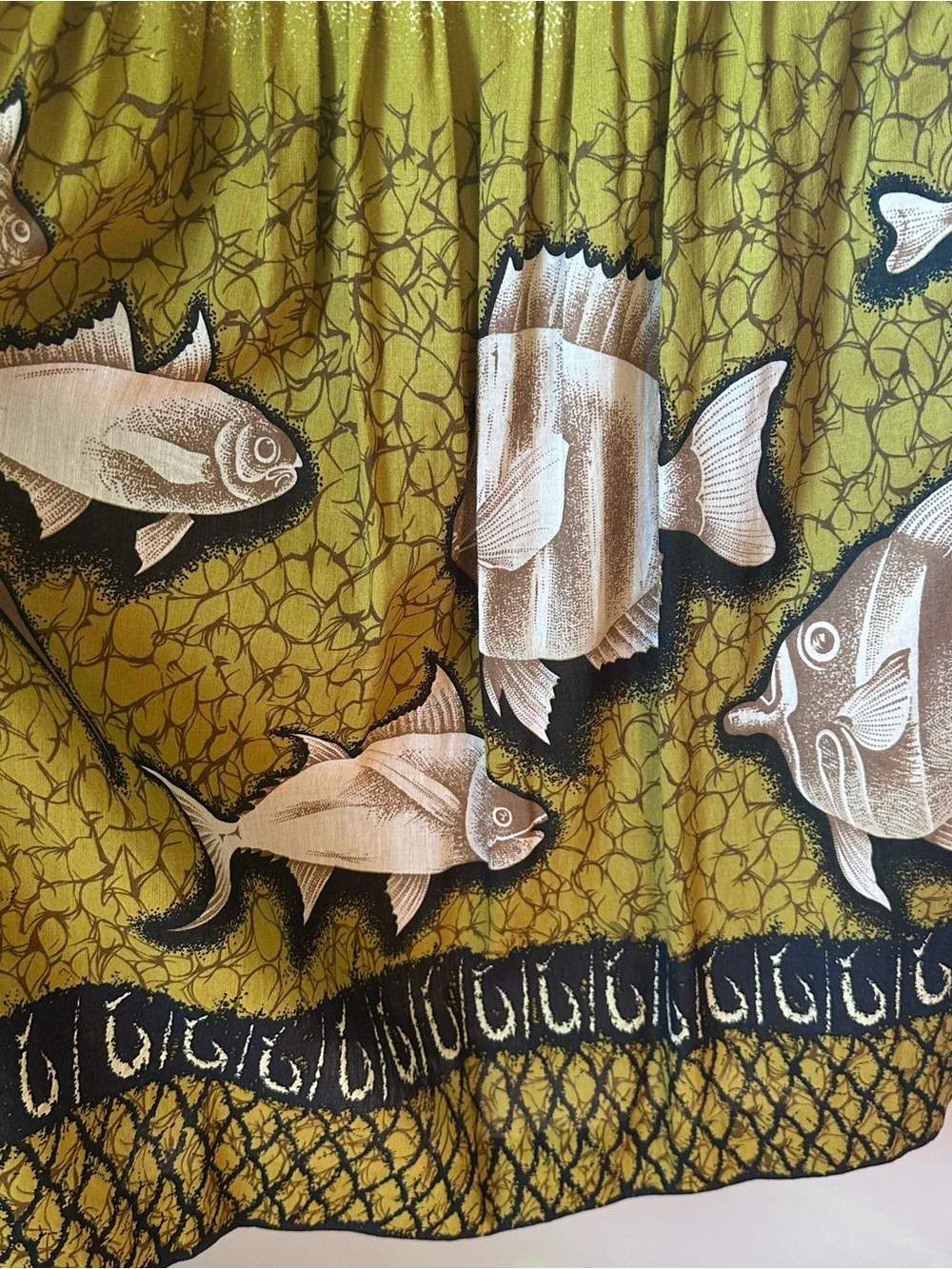 ANTHROPOLOGIE Vanessa Virginia Strapless Fish Print Sundress - Picture 3 of 5
